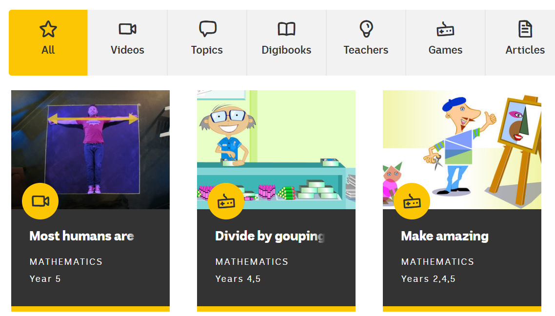 Mathematics videos, games and fun activities