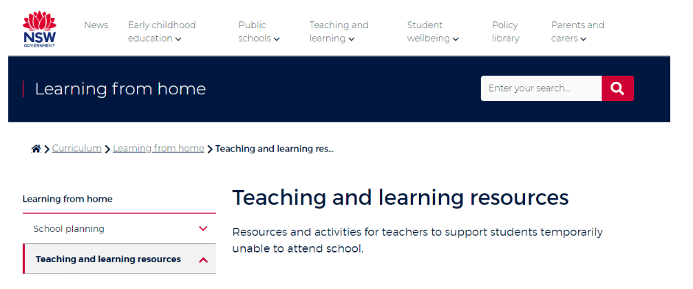 Teaching and learning resources